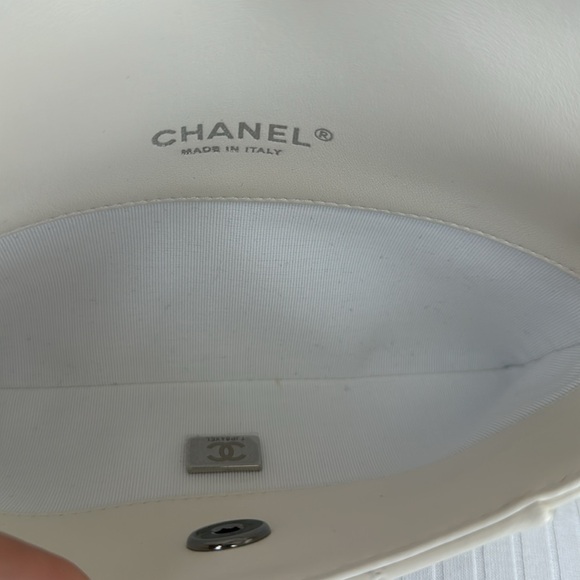 Chanel white envelopes chain Microchip. - Picture 5 of 10